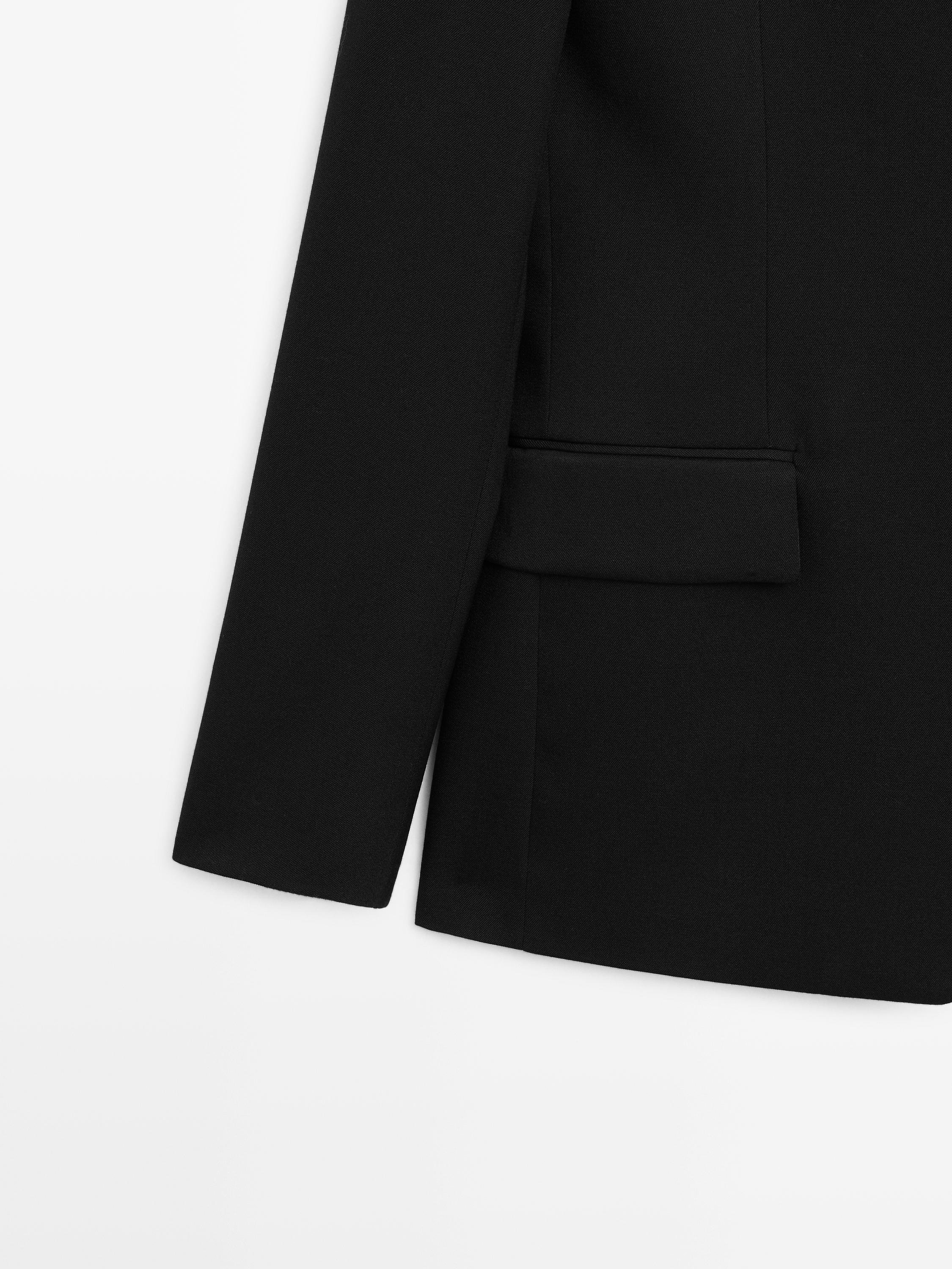 Blazer à revers crantés 100 % laine - LIMITED